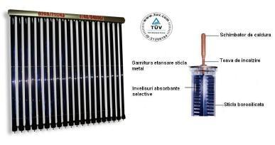 COLECTOR SOLAR CU 20 TUBURI SUPERCONDUCTOARE (SCHMV)